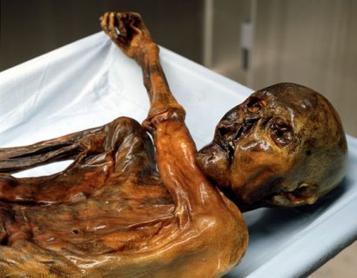 Skeleton of Otzi 'The Iceman'