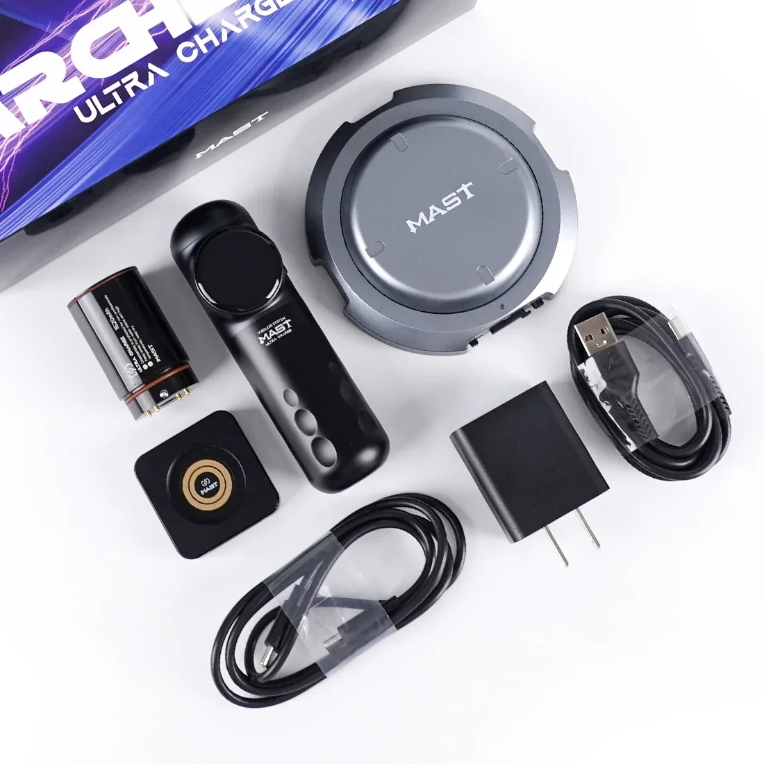 Fast Charge Mast Archer S Ultra Wireless Tattoo Pen with 2 Batteries Charging Base Wireless Foot Pedal Tattoo Kit Complete - Image 6