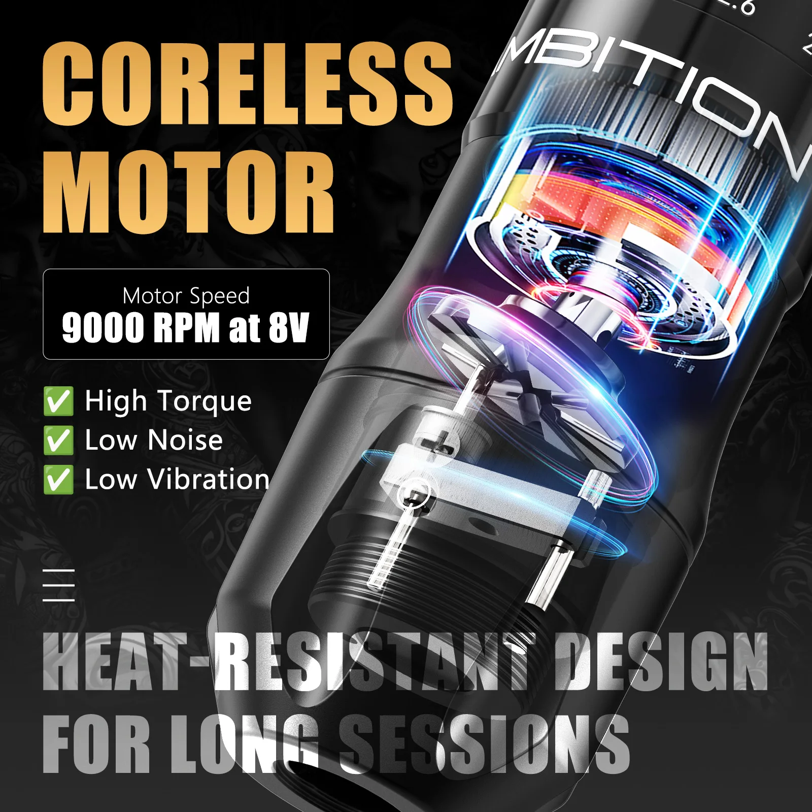Ambition C2 Wireless Tattoo Machine Pen - Image 6