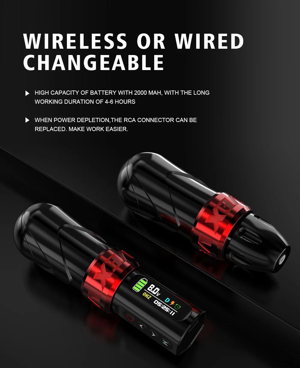 Professional VEX Wireless Tattoo Machine Pen - Image 6