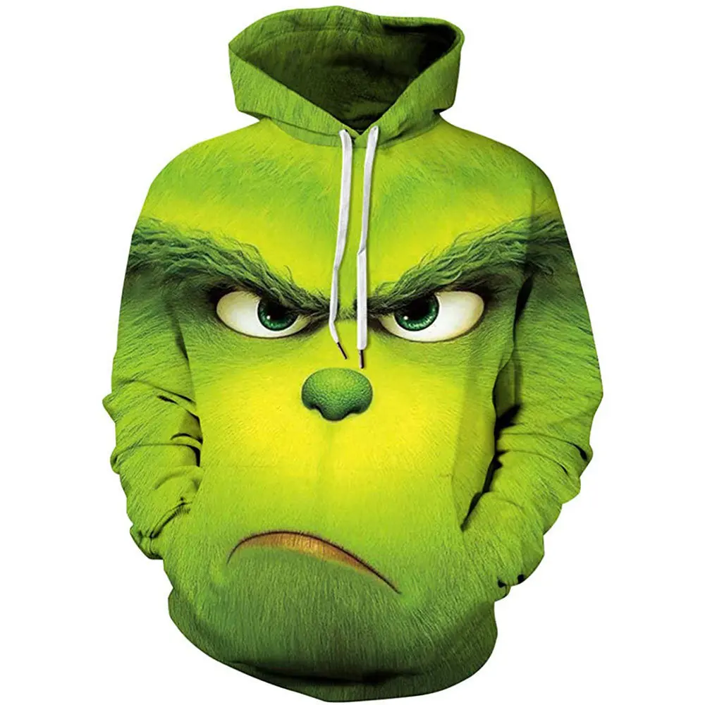 The Grinch Pullover Green Shaggy Hoodies - Image 4