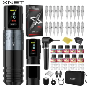 XNET Vipera Wireless Tattoo Machine Kit Adjustable Stroke 2.4-4.2mm