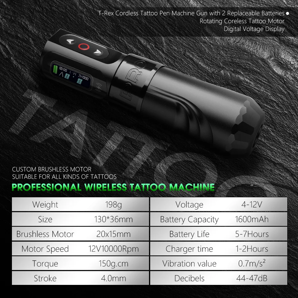 T-Rex Wireless Tattoo Machine Rotary Pen - Image 2
